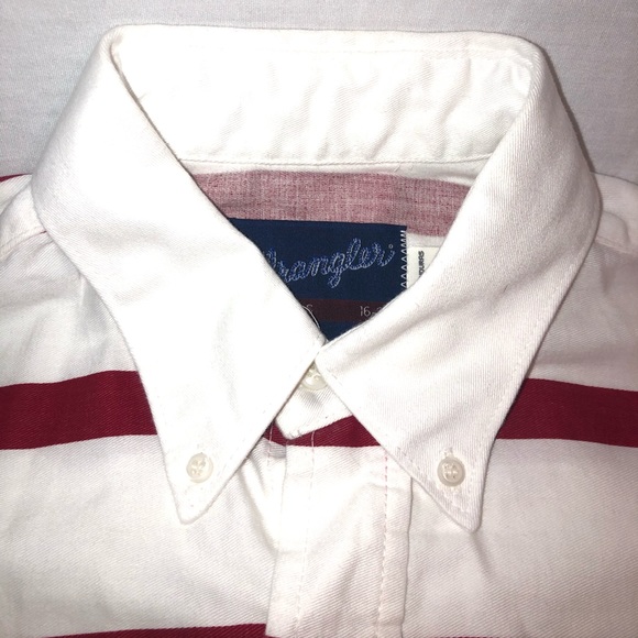 Men’s Wrangler Striped Casual Button Up Shirt XL - Picture 5 of 9